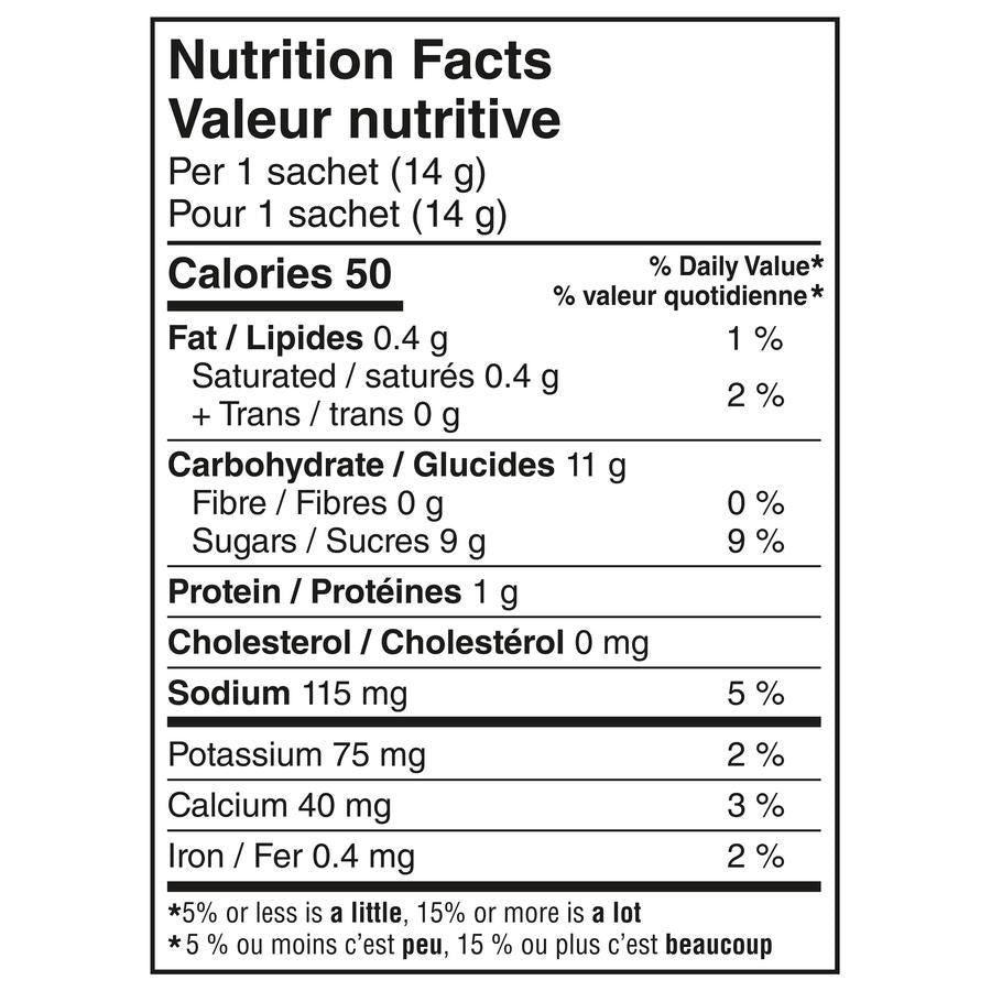 Nescafé Iced Latte Salted Caramel Instant Coffee Sachets - 7ct x 14g Nutrition Facts