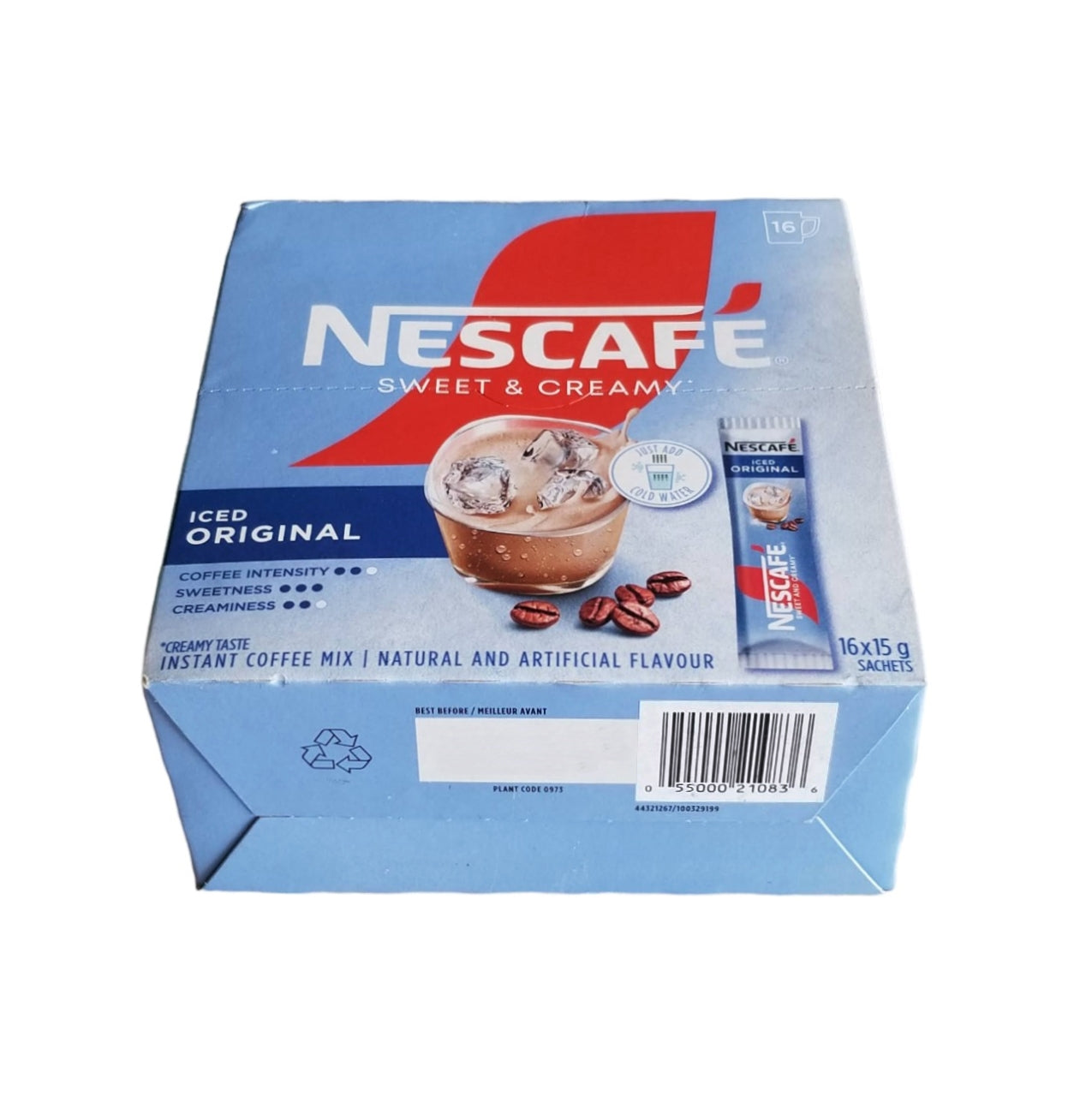 Nescafe Sweet & Creamy Iced Original Instant Coffee, 16 x 15g Single Serve Sachets