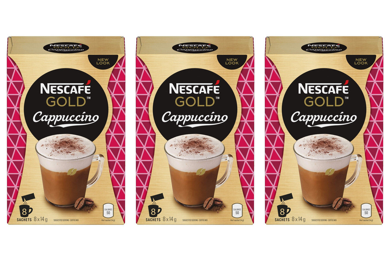 Nescafe Gold Coffee Latte Cappuccino 8 Sachets Many Flavours SHIPS WORLDWIDE