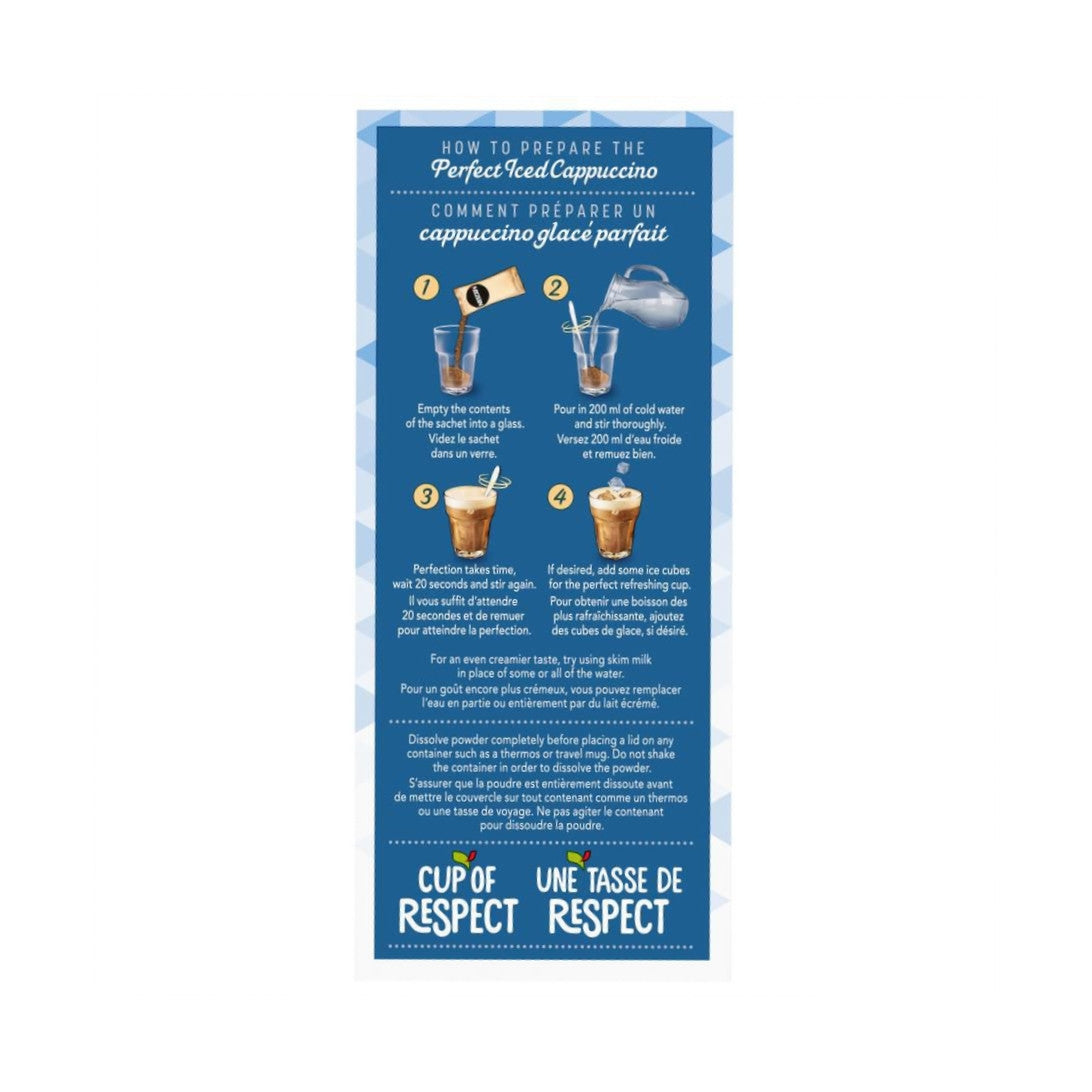 Nescafe Iced Cappuccino, Original, Instant Coffee Sachets, 7ct x 15g {Imported from Canada}