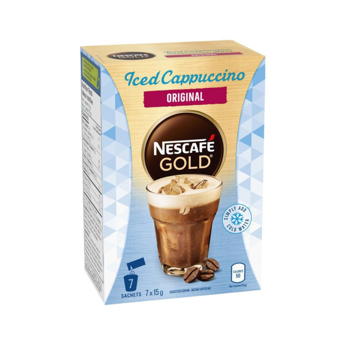 Nescafe Iced Cappuccino, Original, Instant Coffee Sachets, 7ct x 15g {Imported from Canada}