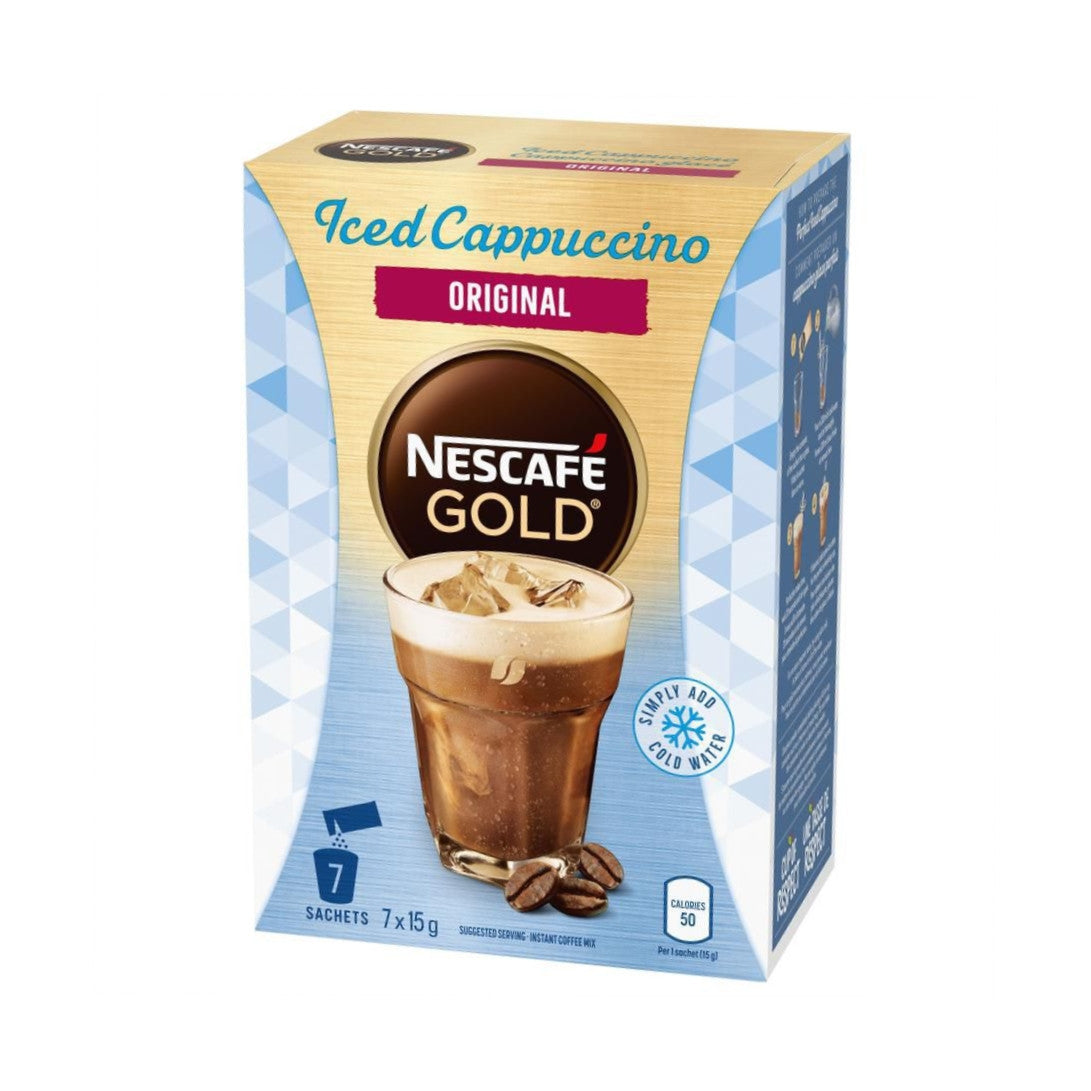 Nescafe Iced Cappuccino, Original, Instant Coffee Sachets, 7ct x 15g {Imported from Canada}