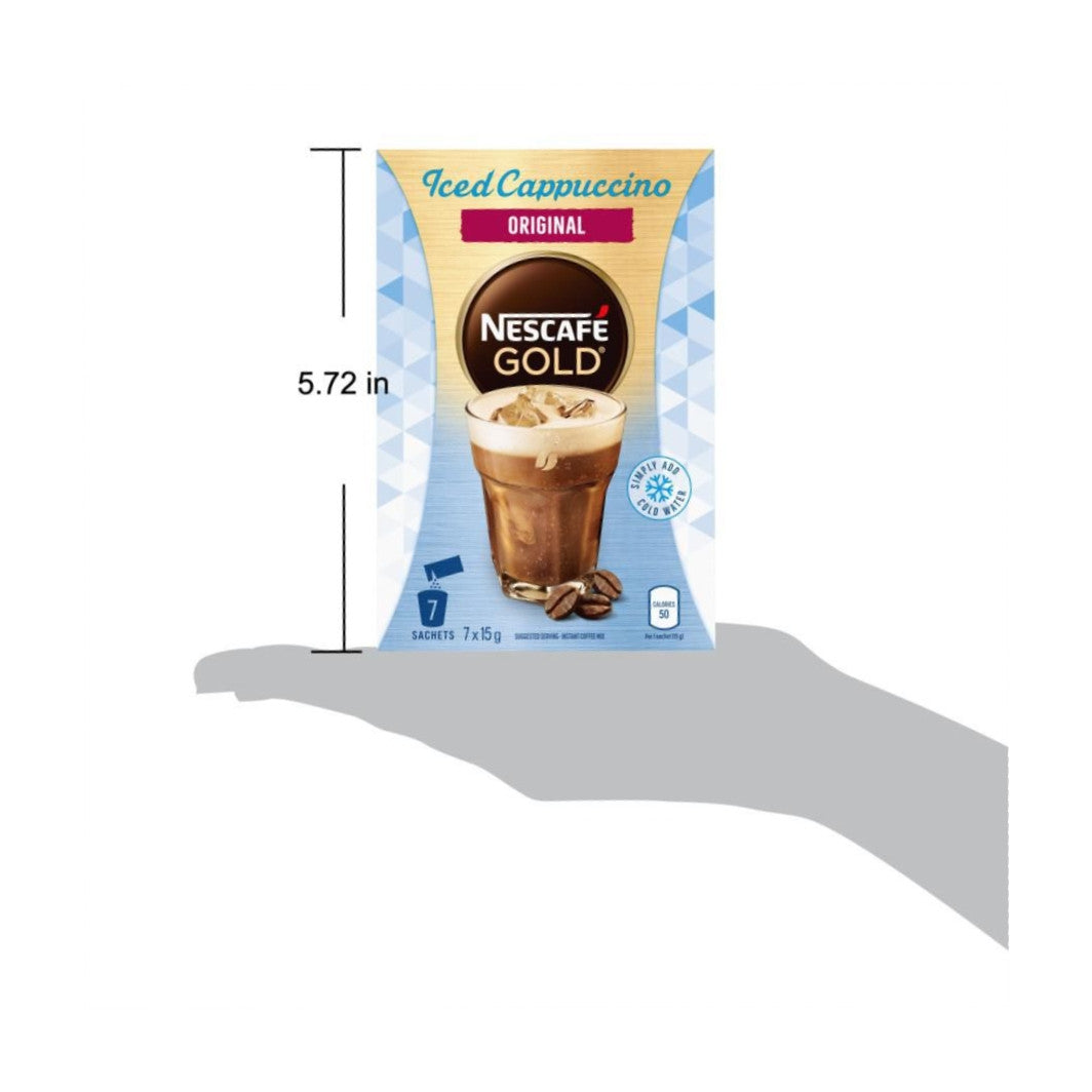 Nescafe Iced Cappuccino, Original, Instant Coffee Sachets, 7ct x 15g {Imported from Canada}