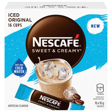 Nescafe Sweet & Creamy Iced Coffee, Instant Coffee Sachets, 16x16g {Imported from Canada}