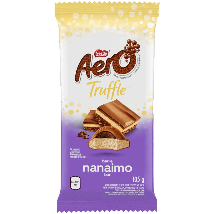 Nestle Aero Truffle Nanaimo Bar Chocolate Bar, 105g/3.7oz., {Imported from Canada}