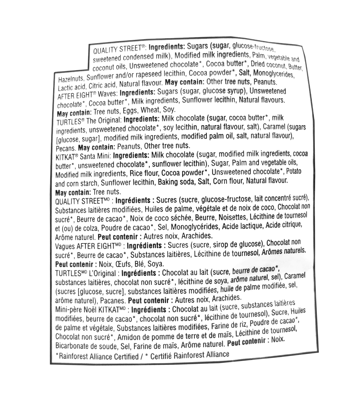 Nestle Holiday Favorites, Turtles, After Eight, Kit Kat, & Quality Street Assorted Chocolates, 375g/13 oz. Bag {Imported from Canada}