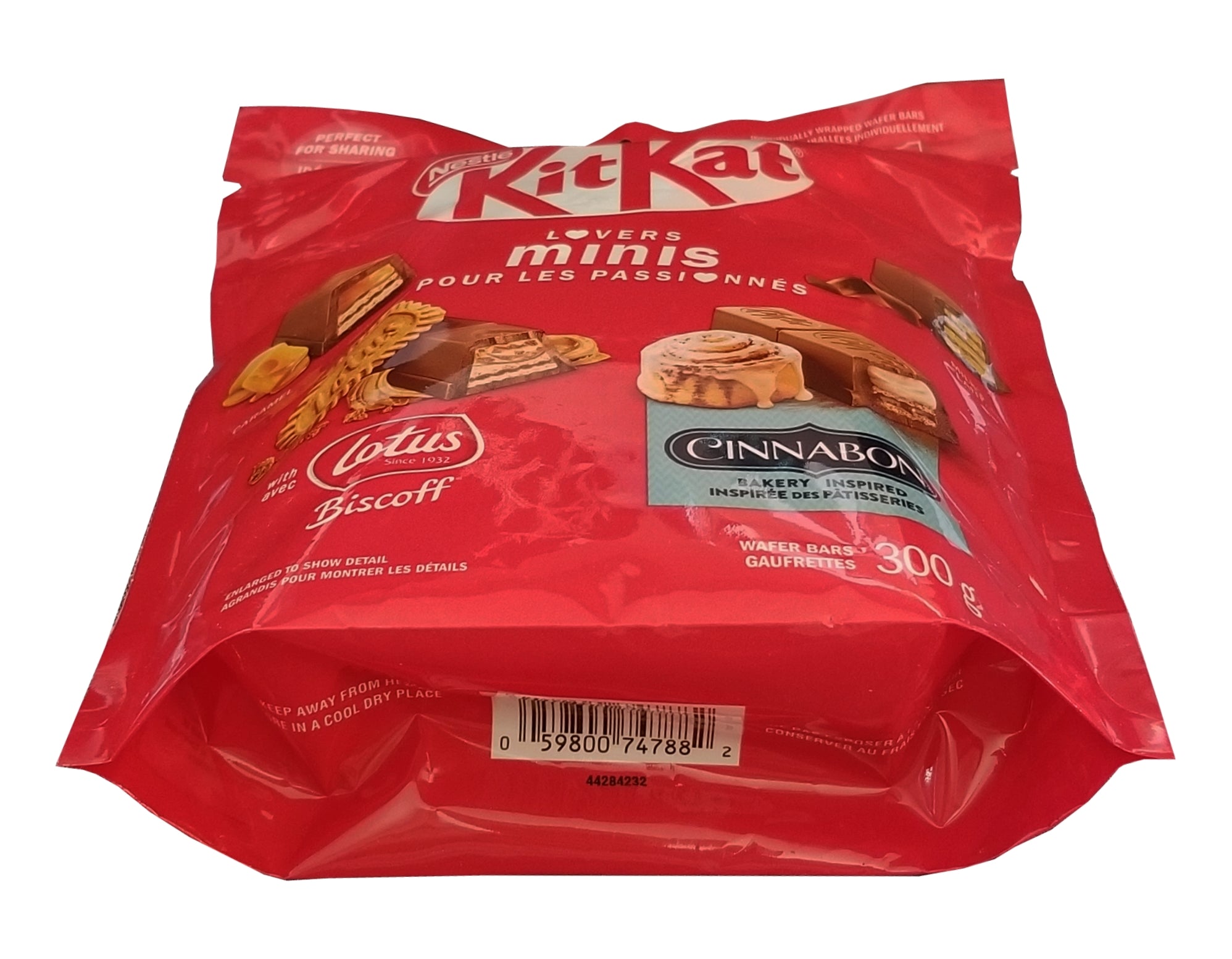 Nestle KitKat Lovers Minis, Caramel, Lotus Biscoff, Cinnabon, and Milk Chocolate Flavors, 300g/10.5 oz. Bag {Imported from Canada}