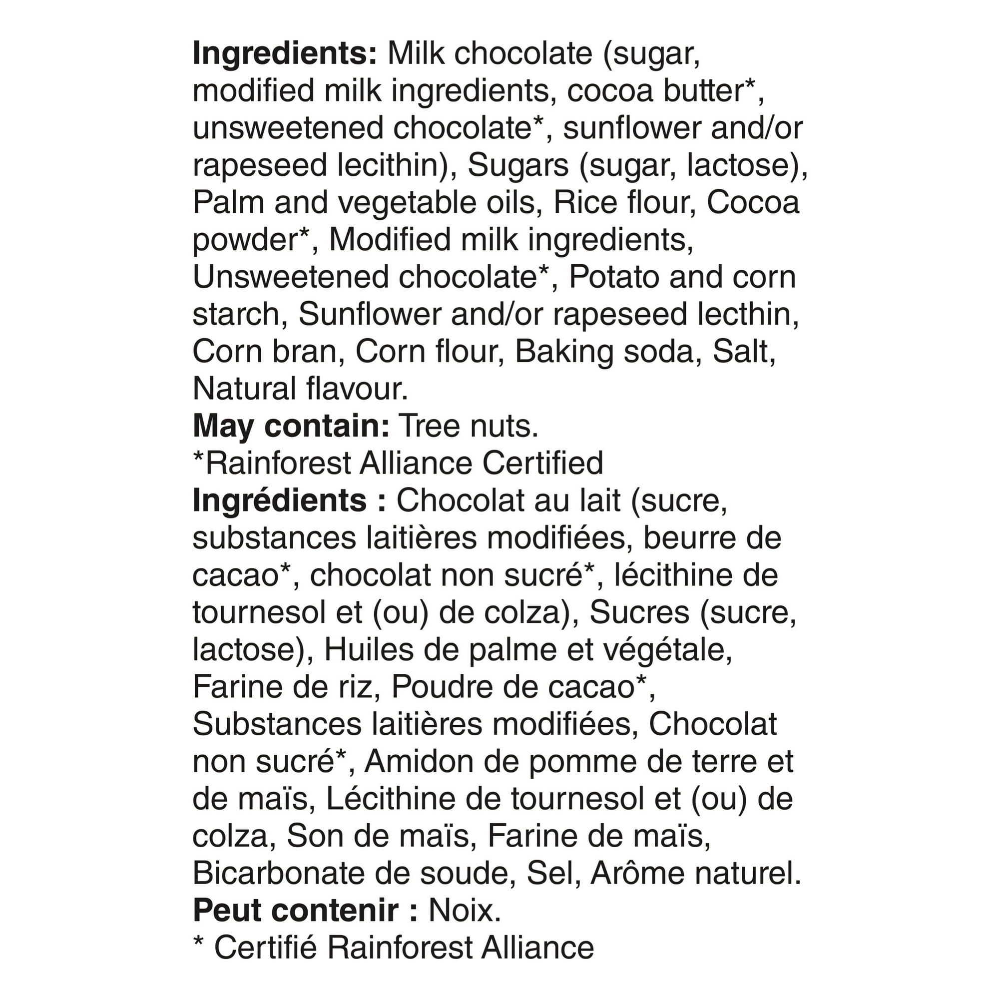 Nestle KitKat Hide Me Eggs 153g/5.4oz Bag Ingredients