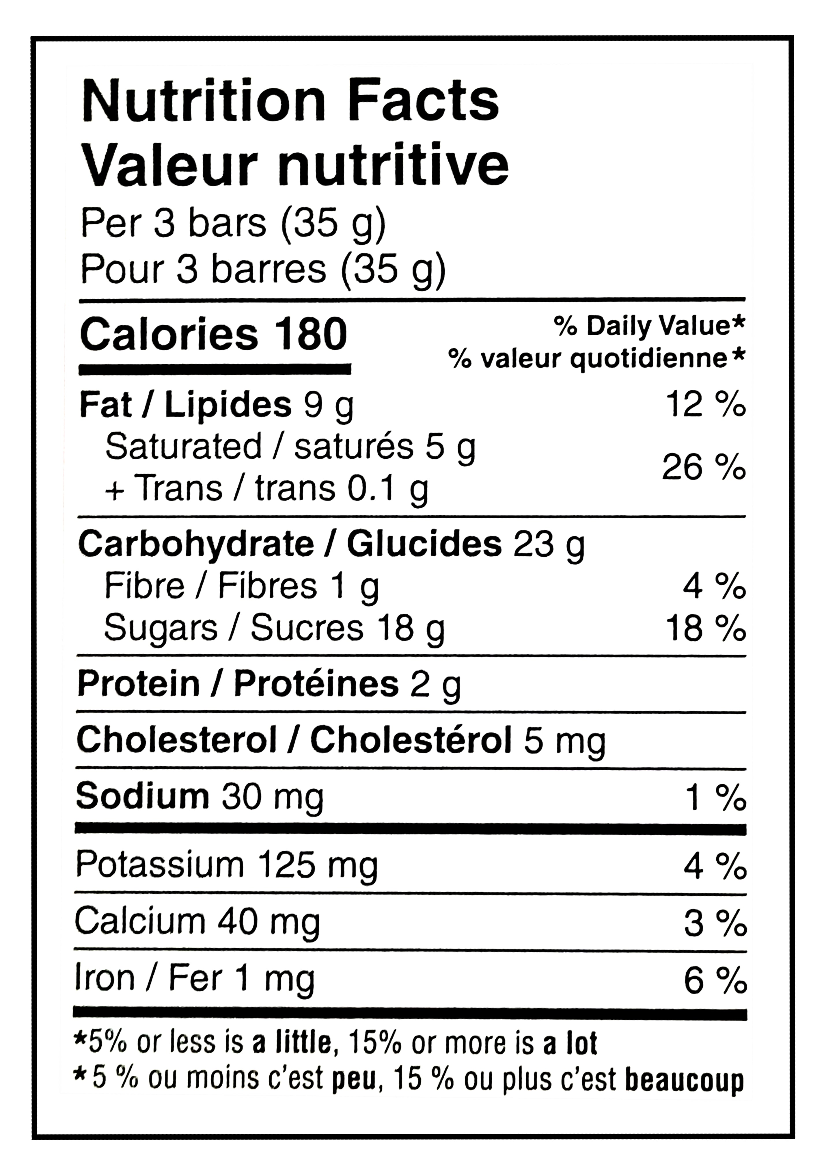 Nestle KitKat Valentine's Day Milk Chocolate Mini Bars, 30ct., 354g/12.5 oz. - Nutrition Facts Label