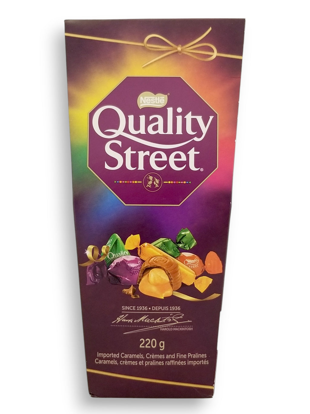 Front of Quality Street Assorted Pralines, 220g/7.8 oz., Gift Box