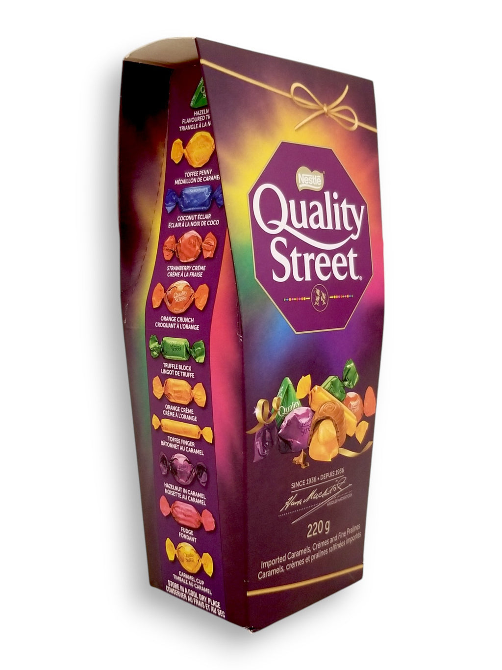 Side of Quality Street Assorted Pralines, 220g/7.8 oz., Gift Box