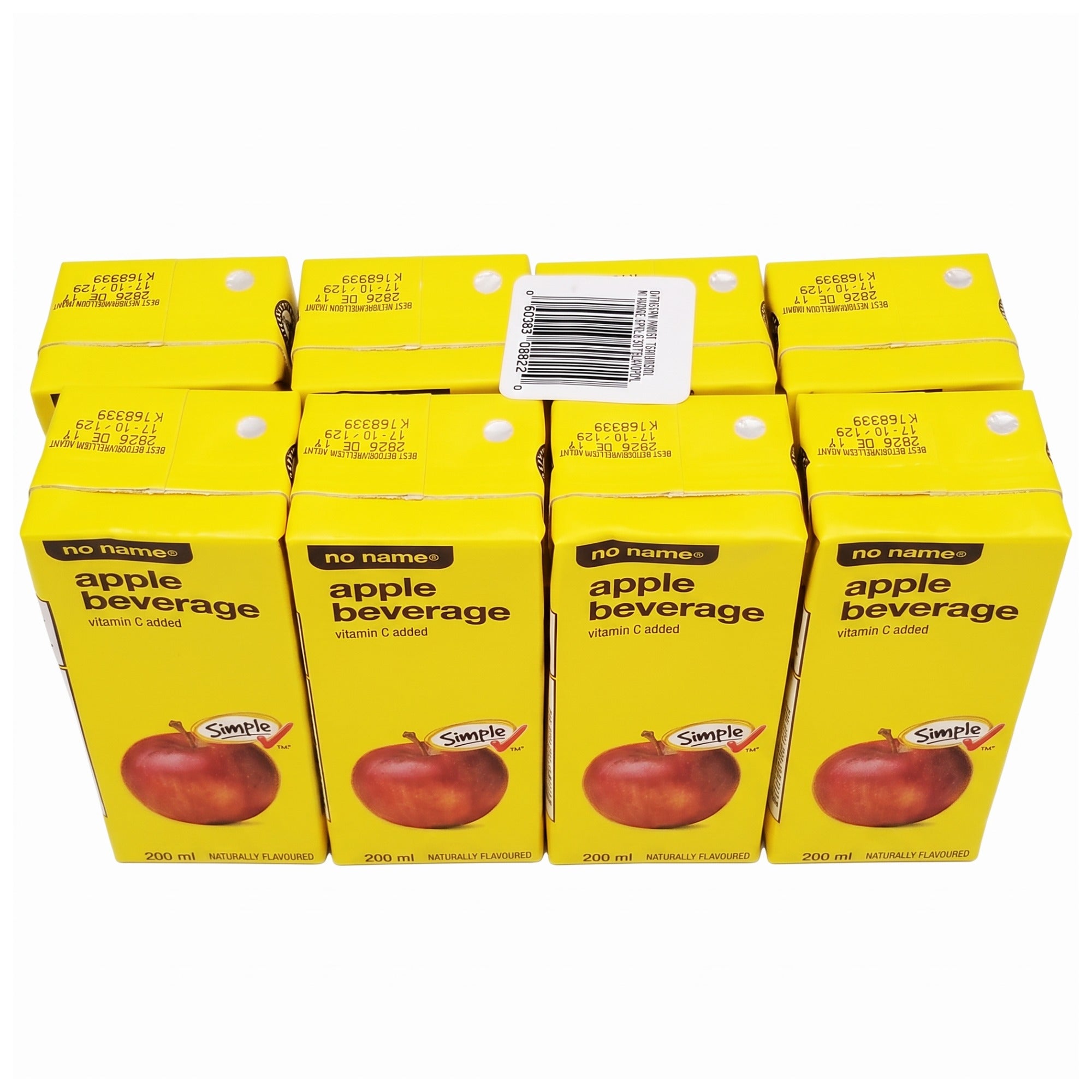 No Name Apple Juice Boxes, 8x200ml, 1.6L/54.1 fl oz