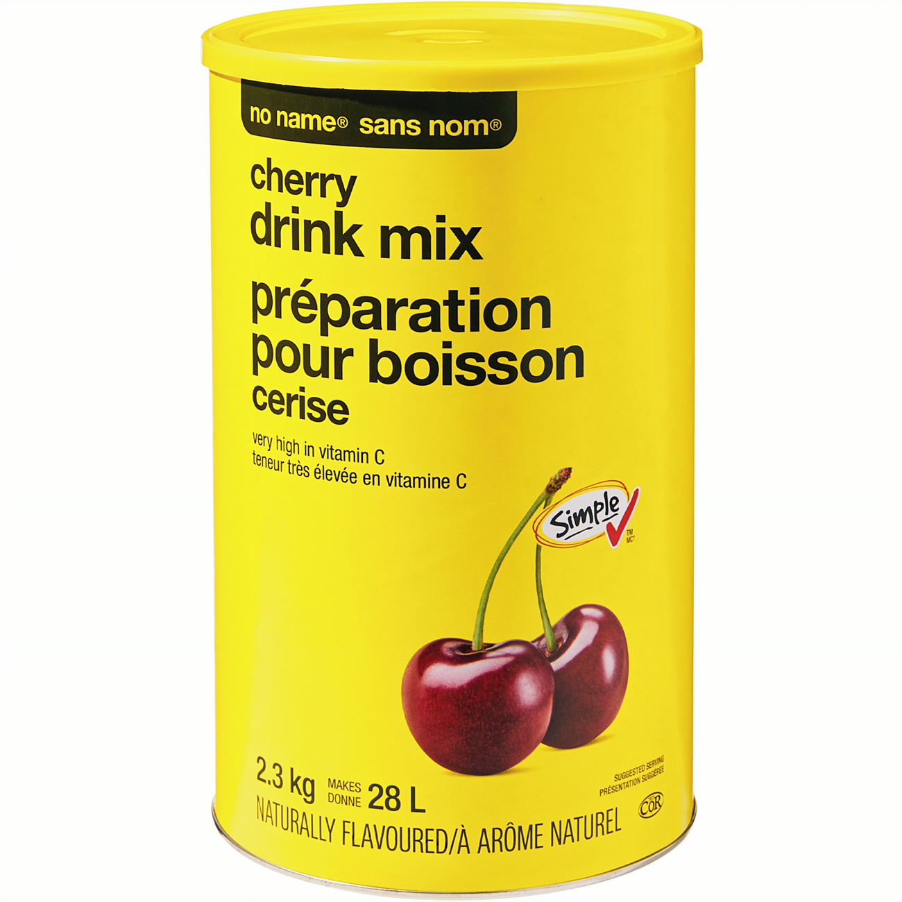 No Name Cherry Drink Mix, 2.3kg/81.1 oz on a white background