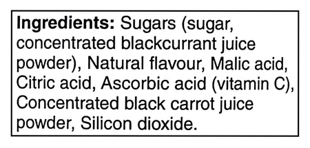 List of ingredients for No Name Cherry Drink Mix, 2.3kg/81.1 oz on a white background