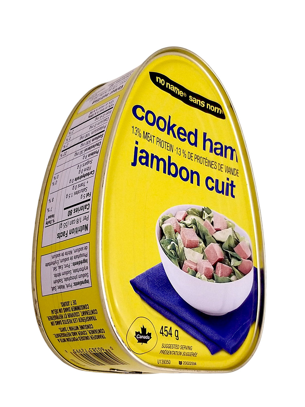 No Name Canned Cooked Ham, 454g/16 oz