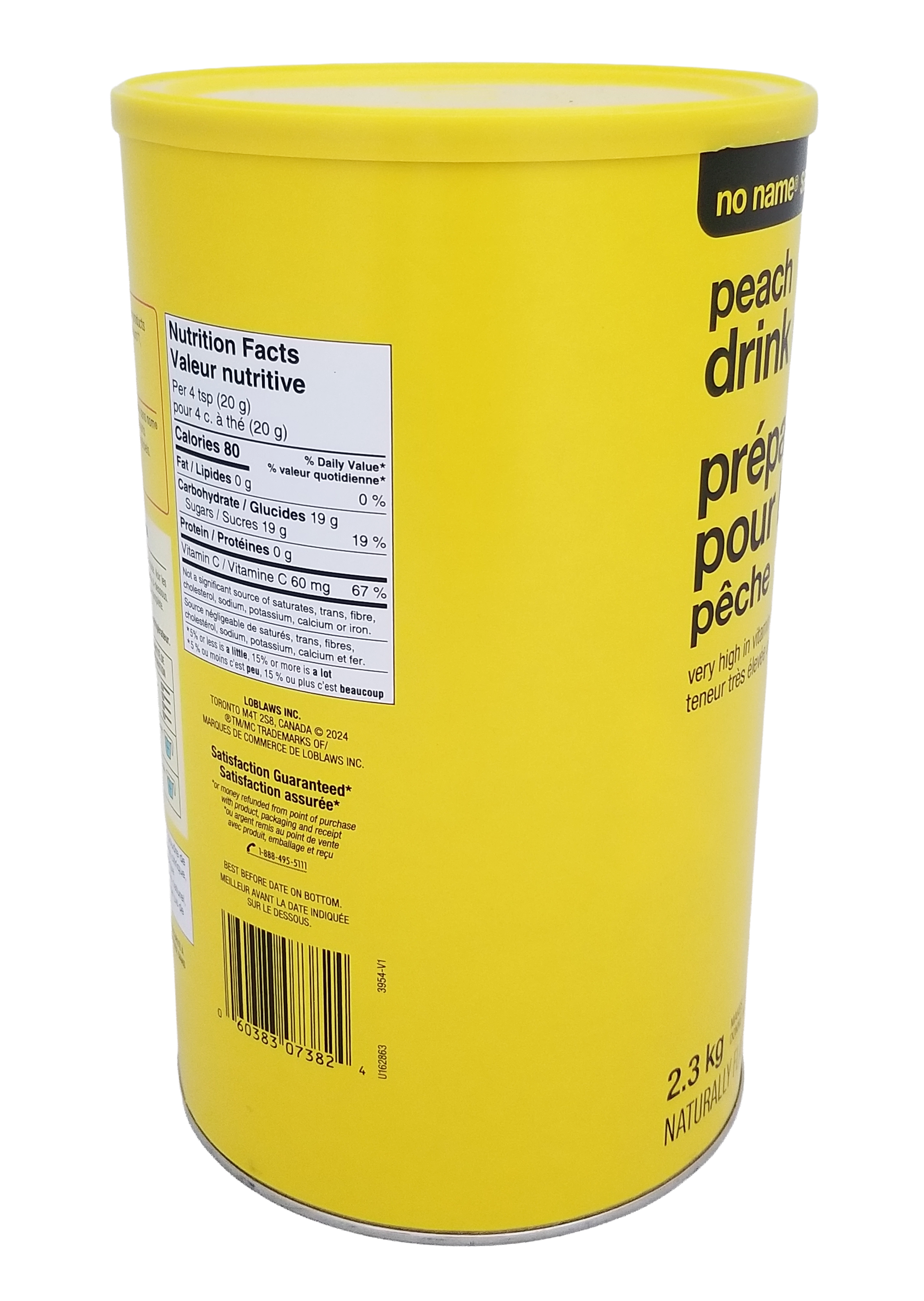 No Name Peach Drink Mix, 2.3kg/81.1 oz