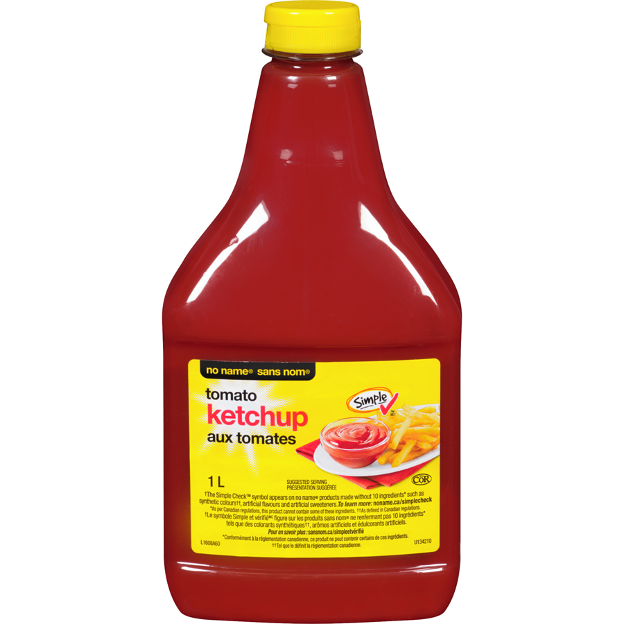 No Name Tomato Ketchup 1L/2.2 lb., Bottle