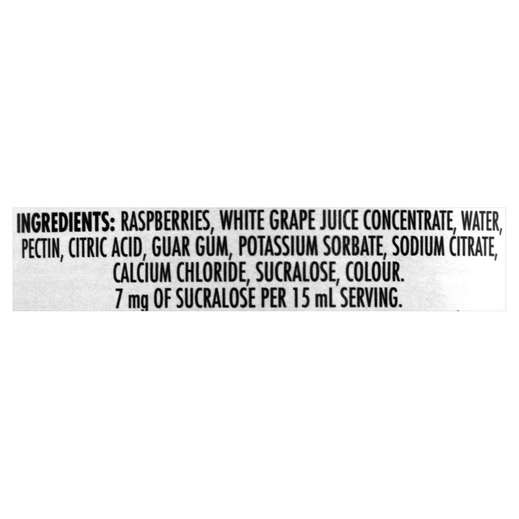 No Sugar Added Raspberry Jam, 310ml/10 oz., Jar Ingredients