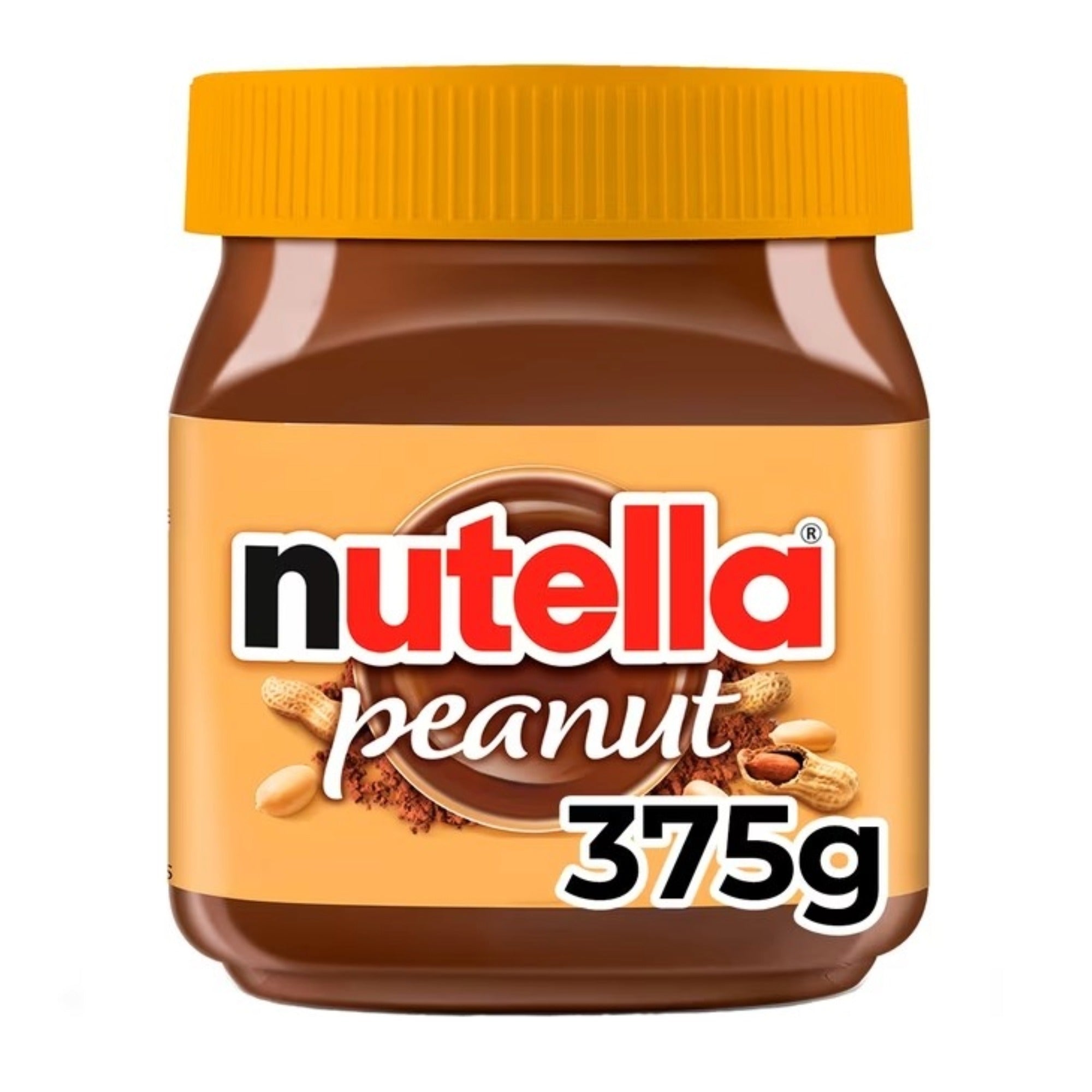Nutella Peanut Sandwich Spread 375g (13.2 oz) jar front view — hazelnut cocoa peanut spread, Canadian import, gluten-free