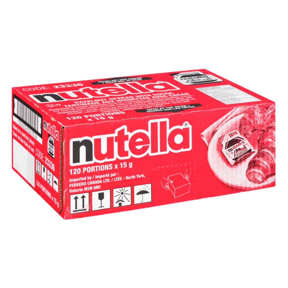 Nutella Hazelnut Spread with Cocoa, Single Portion Packets, 120x15g/0.5 oz