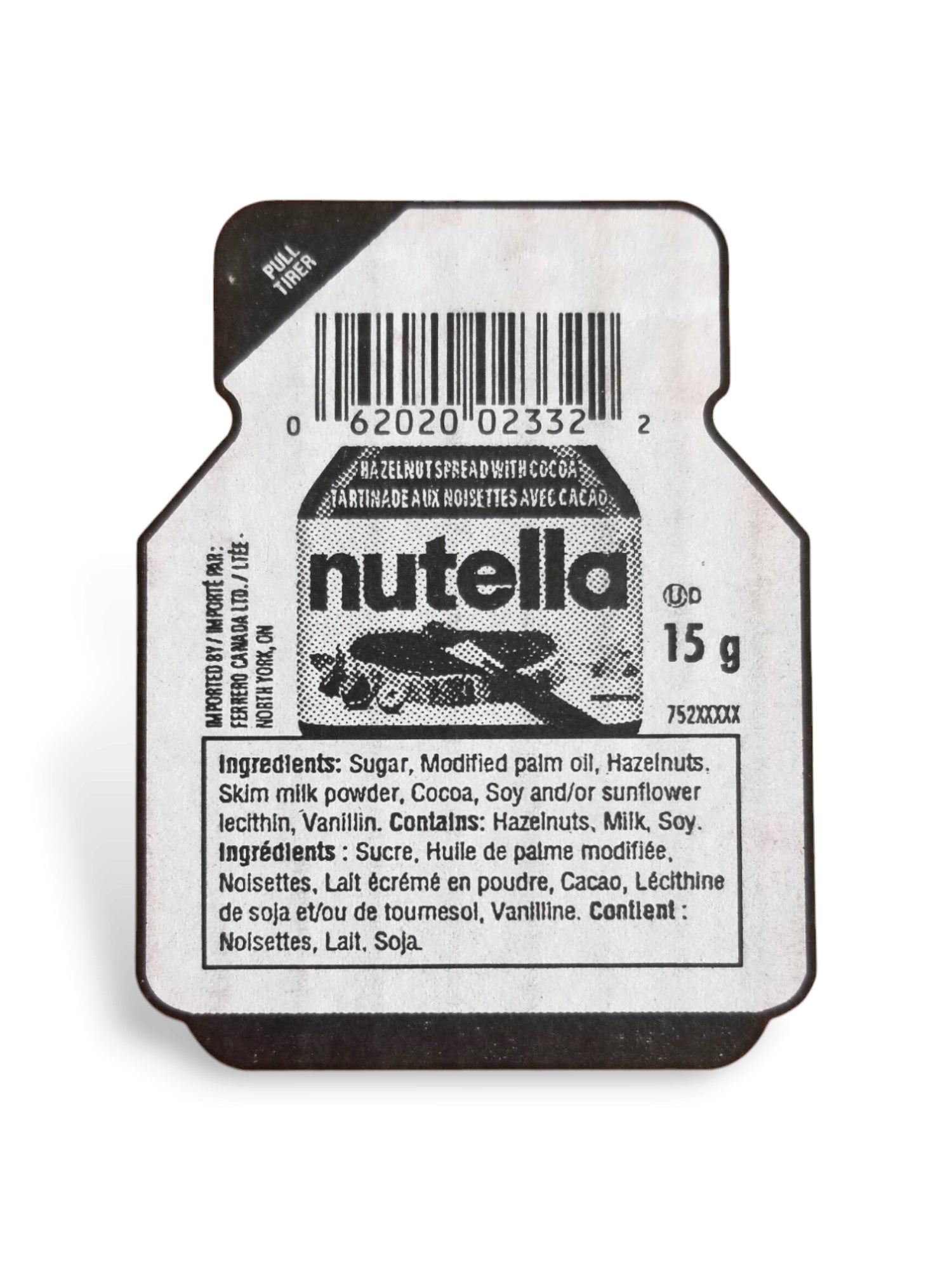 Nutella Hazelnut Spread with Cocoa, Single Portion Packets, 120x15g/0.5 oz