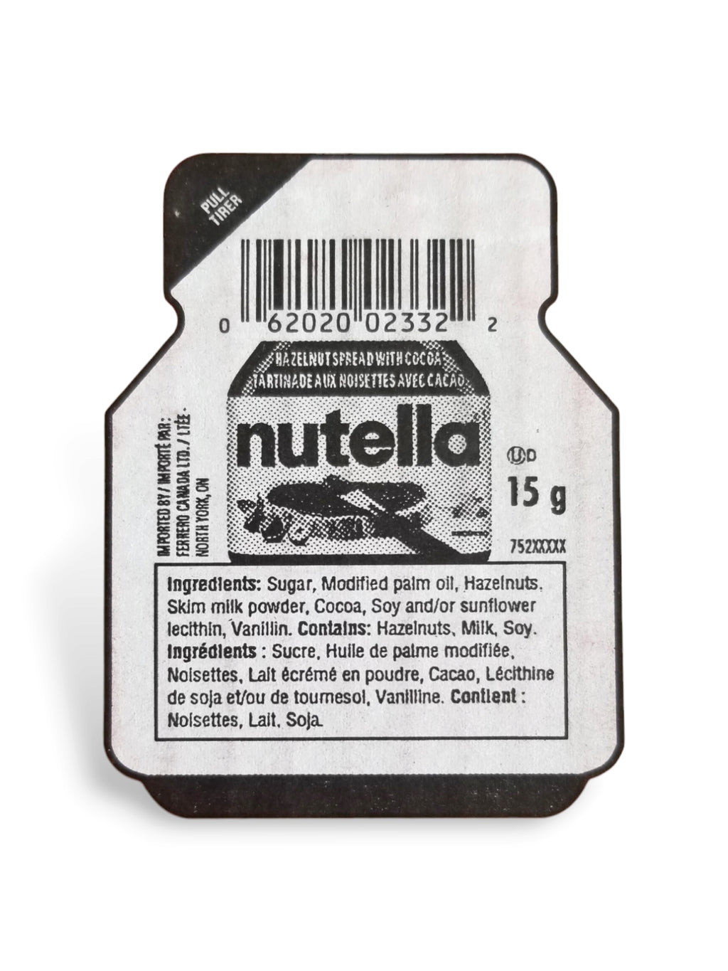 Nutella Hazelnut Spread with Cocoa, Single Portion Packets, 120x15g/0.5 oz.