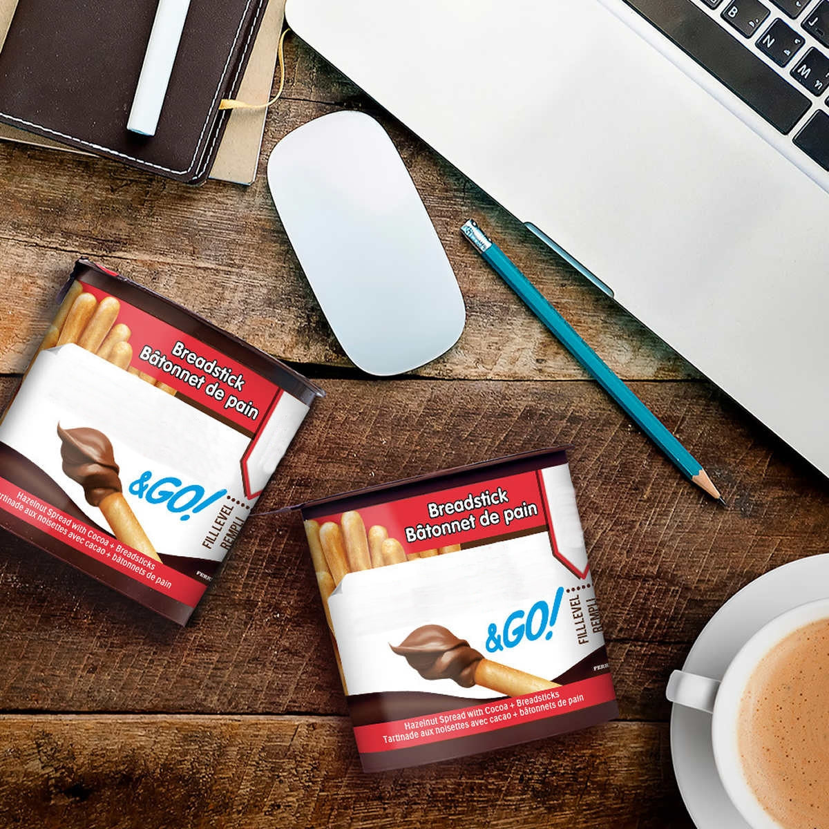 Nutella & Go Snack Packs, Chocolate Hazelnut Spread with Breadsticks, 16ct, 52g/1.8 oz per pack, {Imported from Canada}