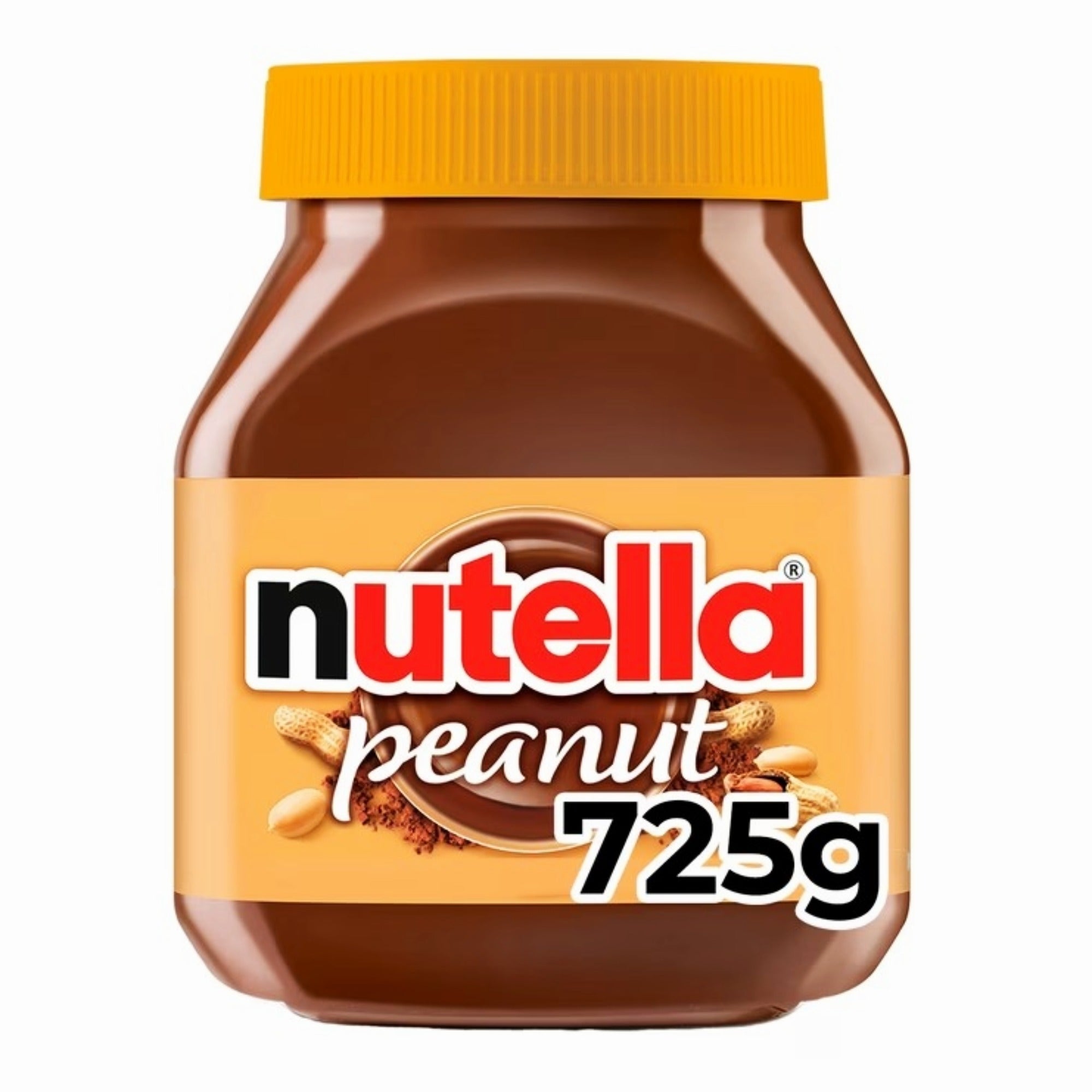 Nutella Peanut Sandwich Spread 725g (25.6 oz) jar front view — bulk peanut cocoa spread, Canadian import, gluten-free