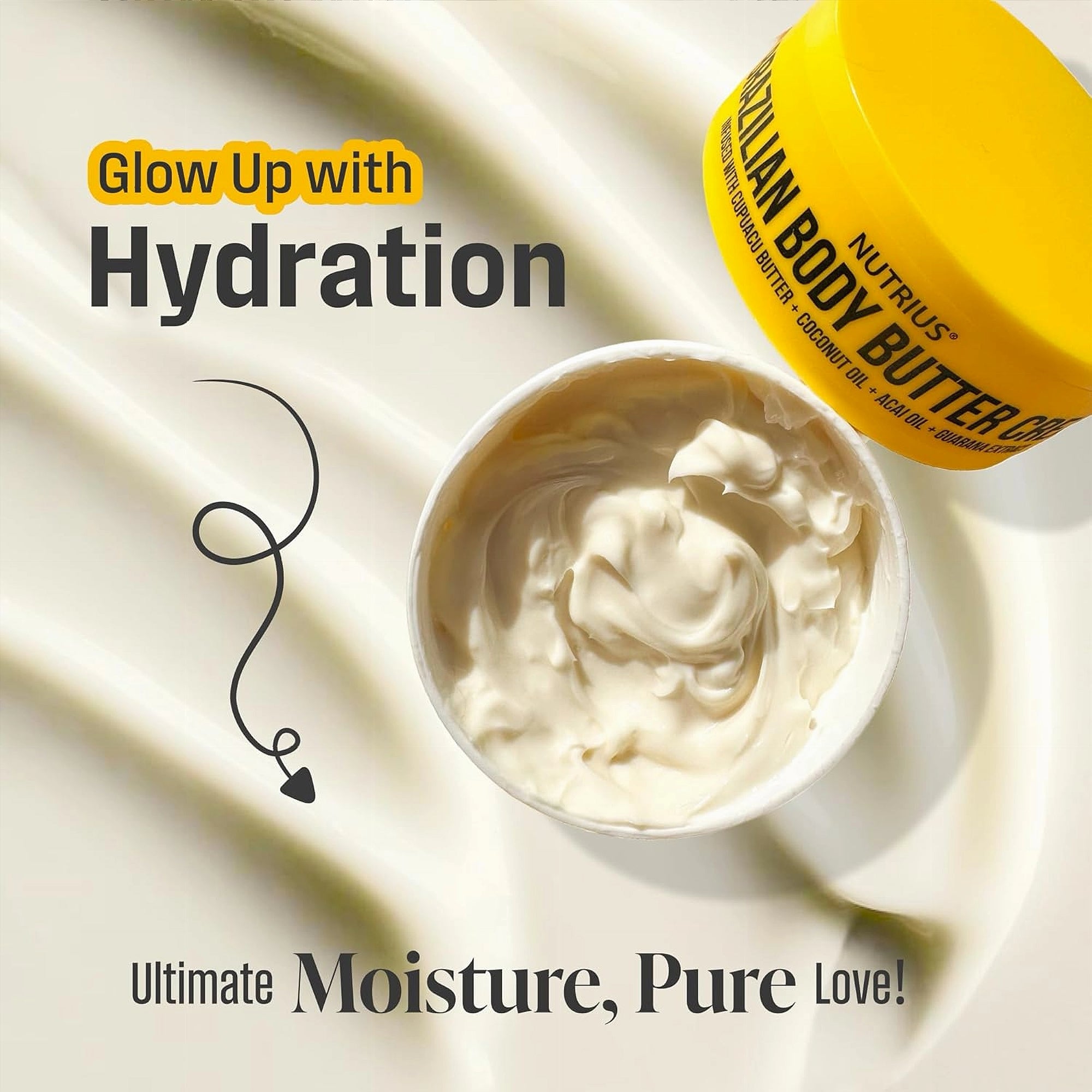 Nutrius Brazilian Body Butter Cream – Coco Bliss & Berry Bliss 2 x 177 mL (6 fl oz) - Hydration 