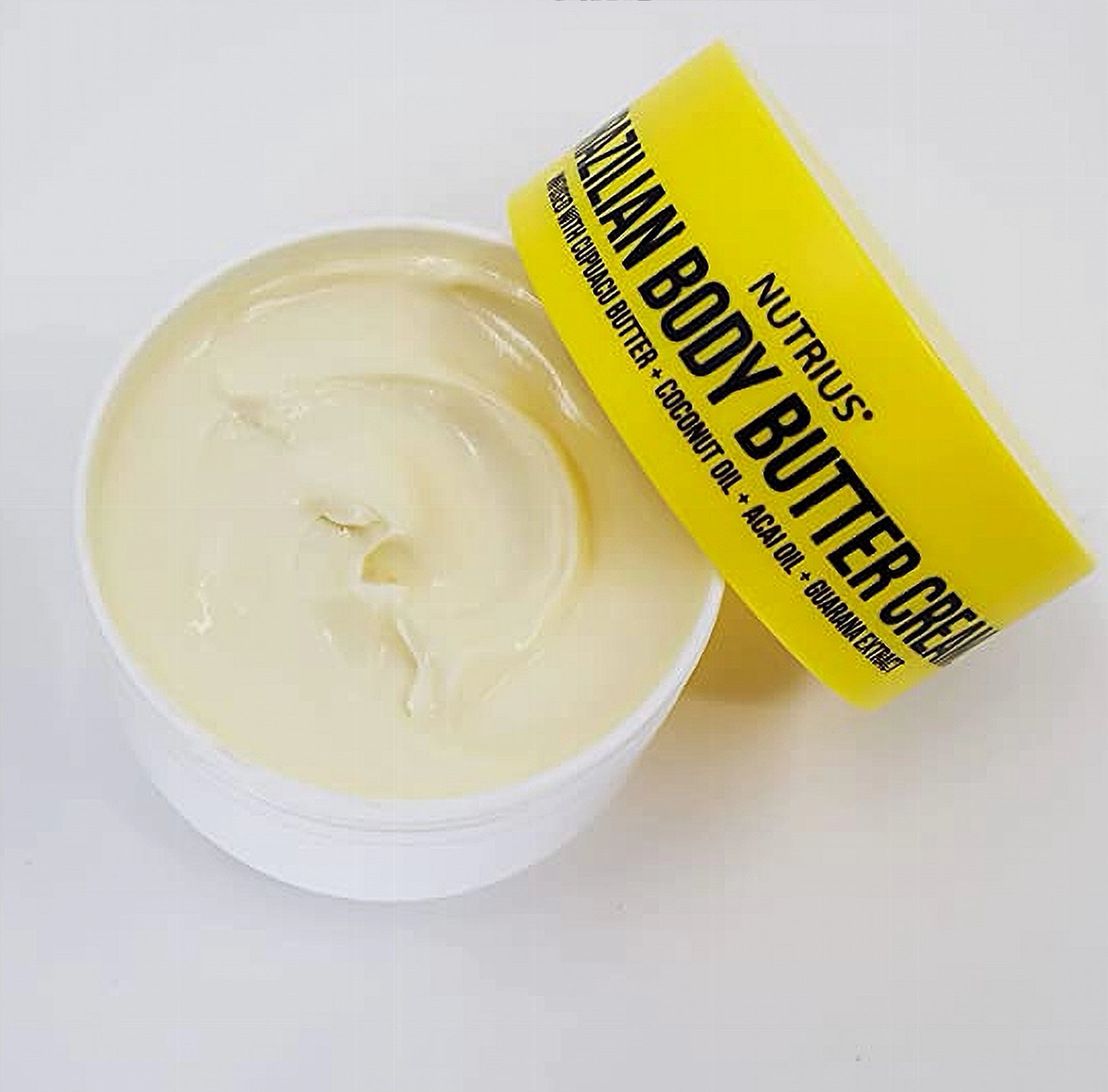 Nutrius Brazilian Body Butter Cream – Coco Bliss & Berry Bliss 2 x 177 mL (6 fl oz) - Open Jar