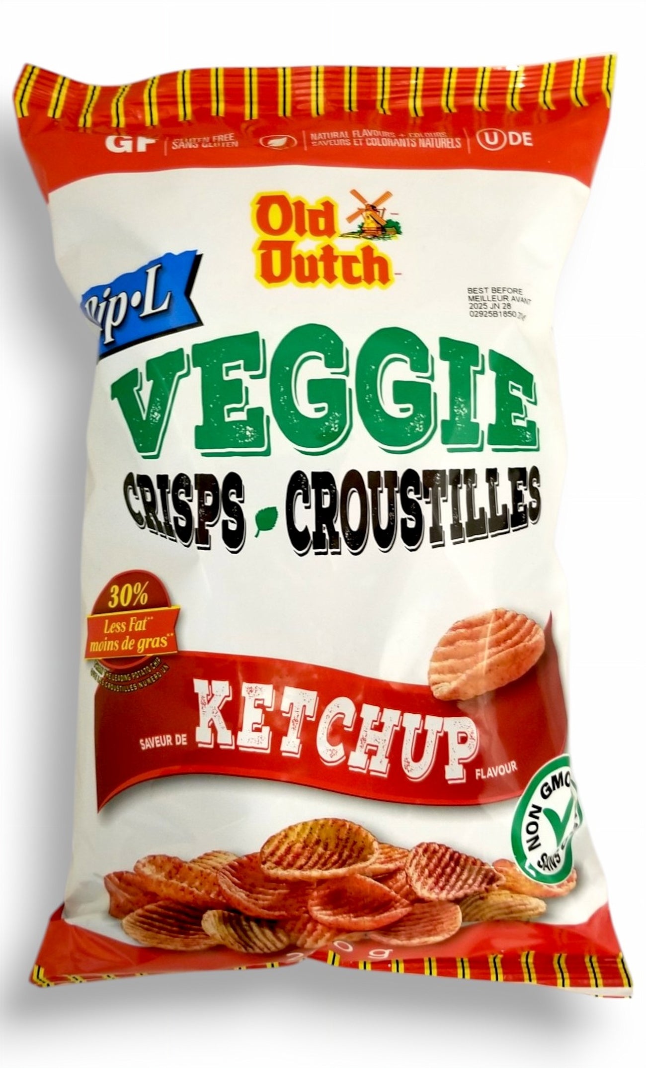 Old Dutch Rip-L Ketchup Veggie Chips, 200g/7.1 oz - Front