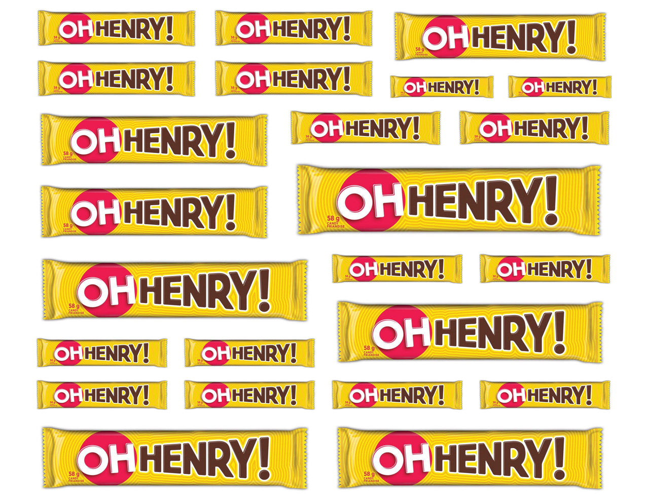 OH HENRY! Chocolatey Candy Bars, 24 Count {Imported from Canada}