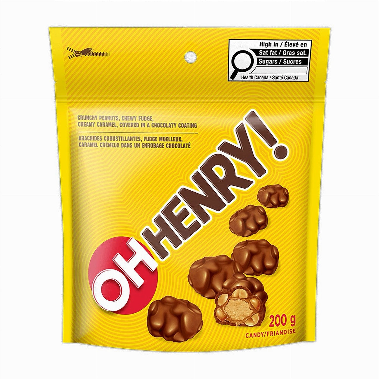Oh Henry Chocolate Bites, Chocolate Peanut Candy - 200g/7.05 oz