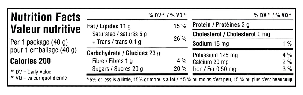 OH HENRY! Milk Chocolate Egg Bar, 40g/1.4 oz. - Nutrition Facts Label