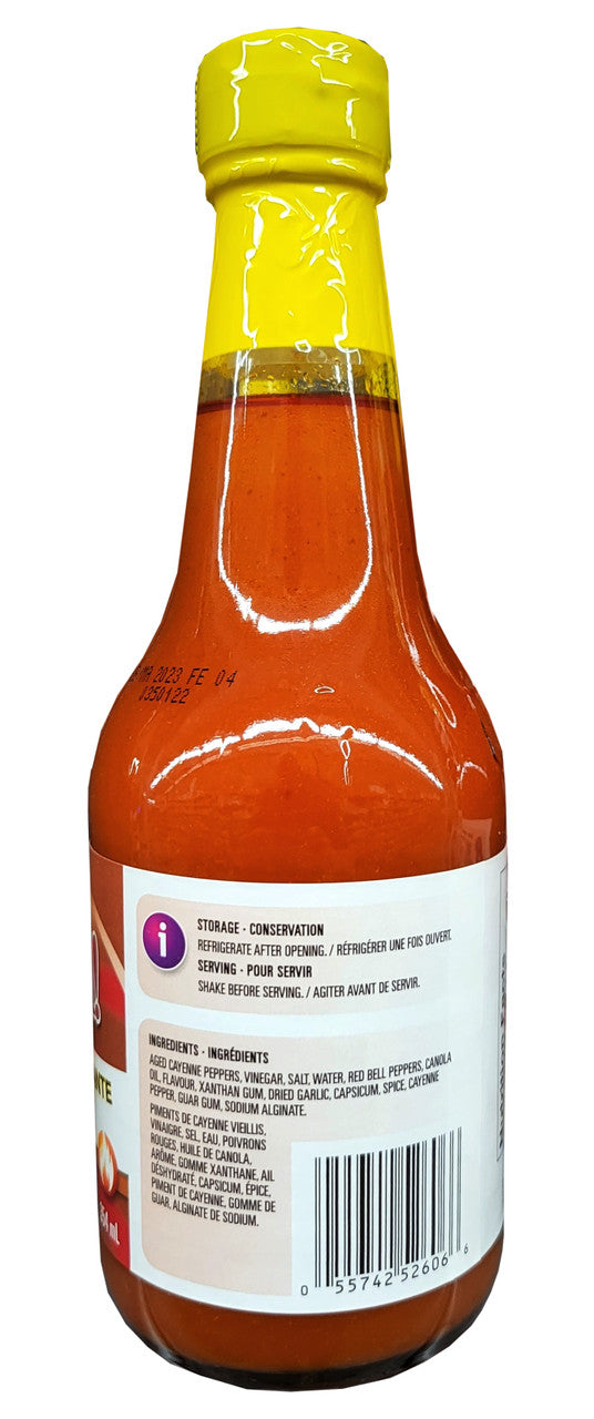 Compliments Oh Mama! Extra Hot Cayenne Pepper Sauce, 354mL/12.4 fl. oz., Bottle {Imported from Canada}