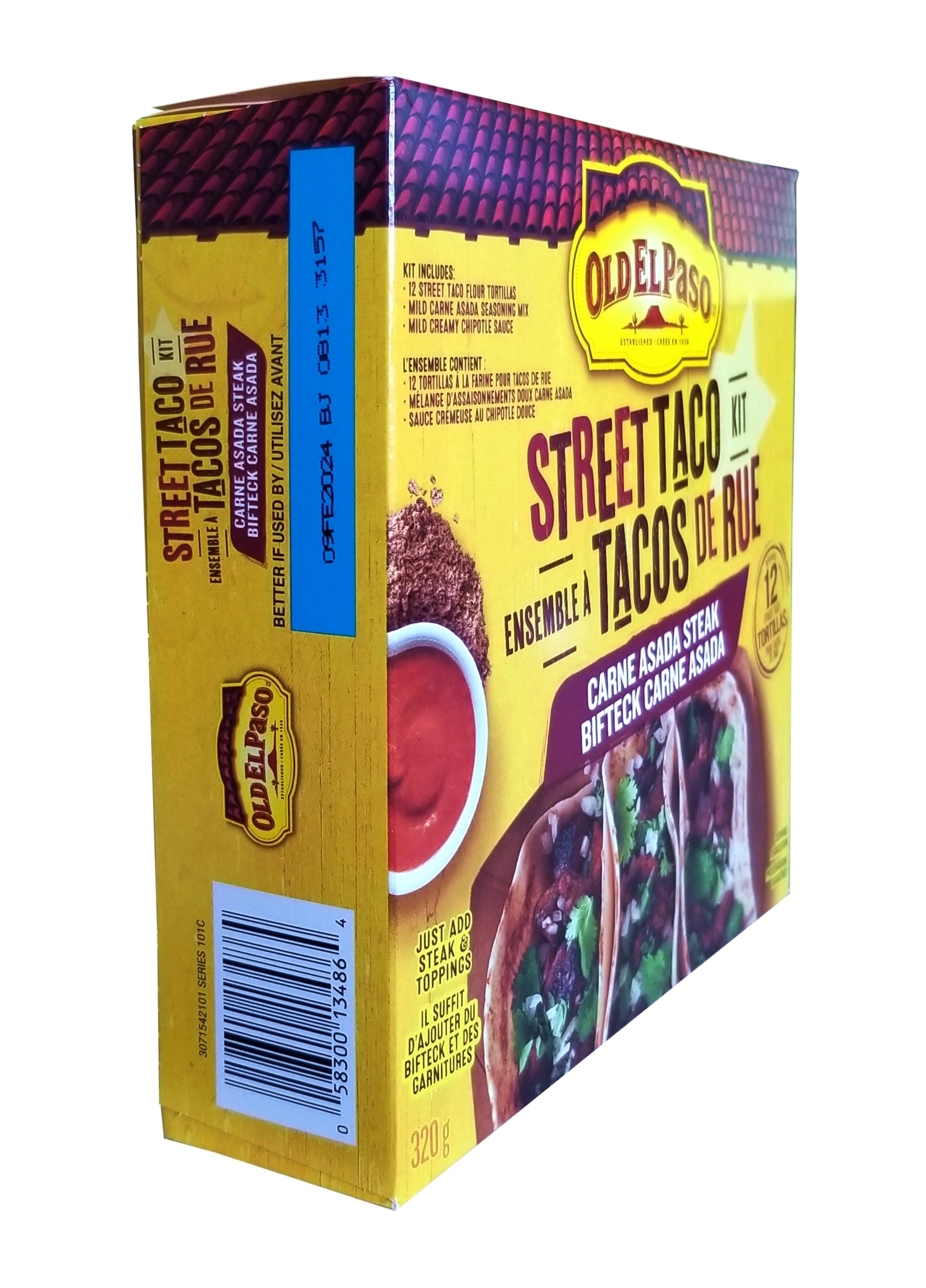 Old El Paso Street Taco Kit, Carne Asada Steak, Makes 12 Tacos, 320g/11.2 oz. Box {Imported from Canada}