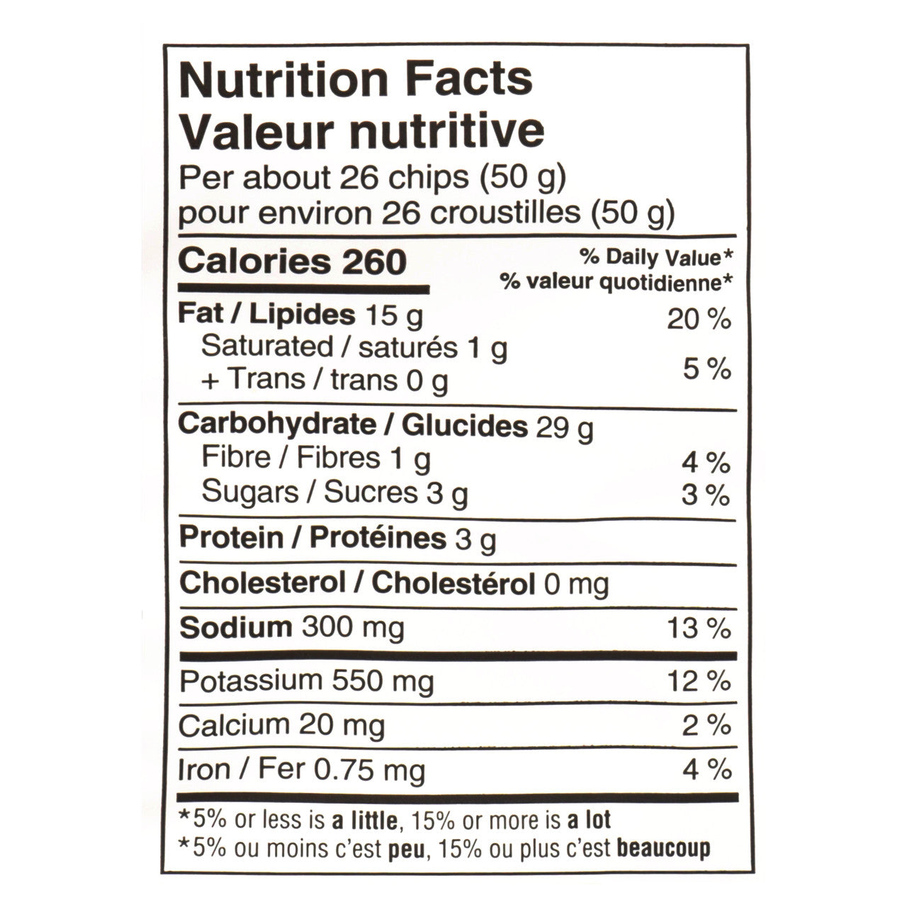 Old Dutch All Dressed Potato Chips, 235g/8.3 oz - Nutrition Facts