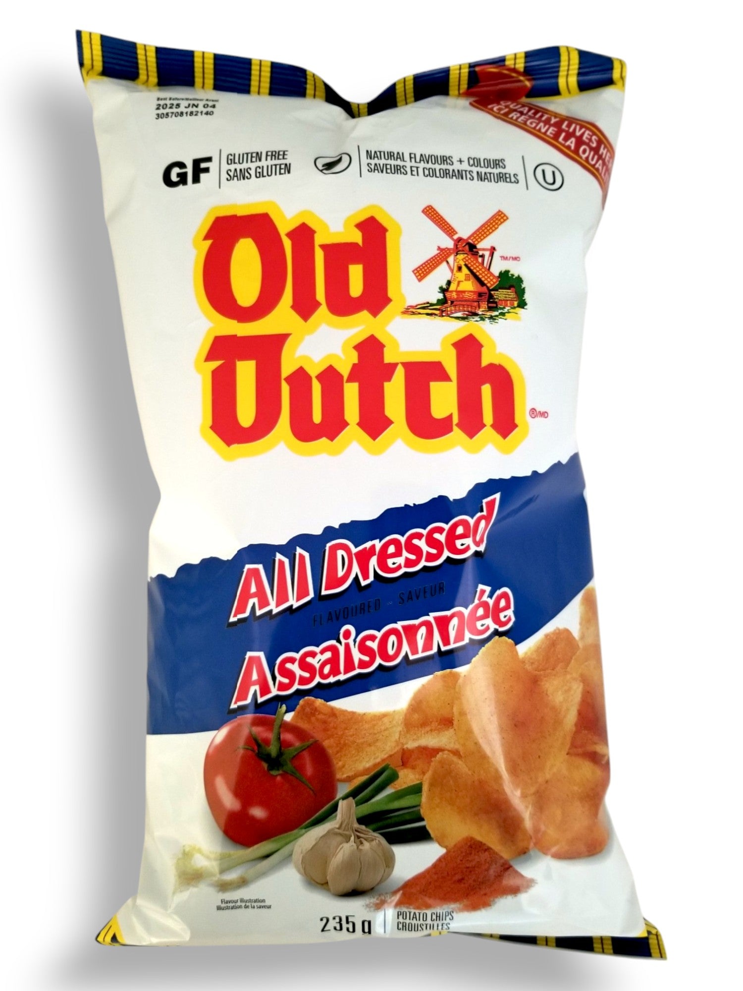 Old Dutch All Dressed Potato Chips, 235g/8.3 oz - Front