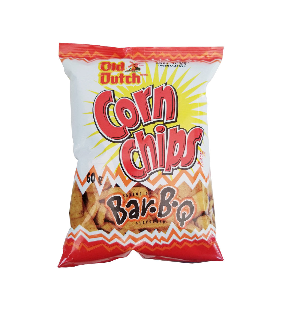 Old Dutch Bar-B-Q Corn Chips 60g/2.1 oz. Bag, (Imported from Canada)