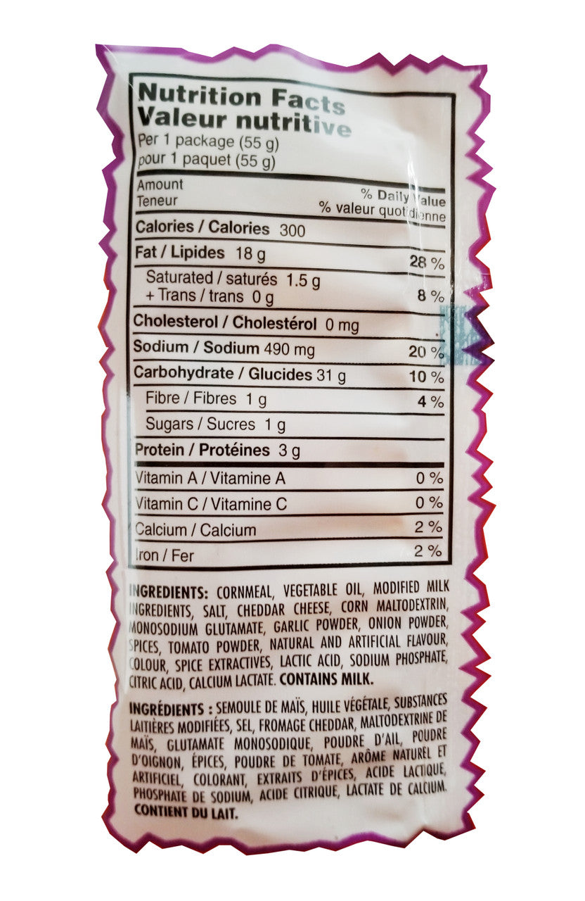 Old Dutch Crunchys Nacho Cheese Corn Snacks, 55g/2 oz., {Imported from Canada}