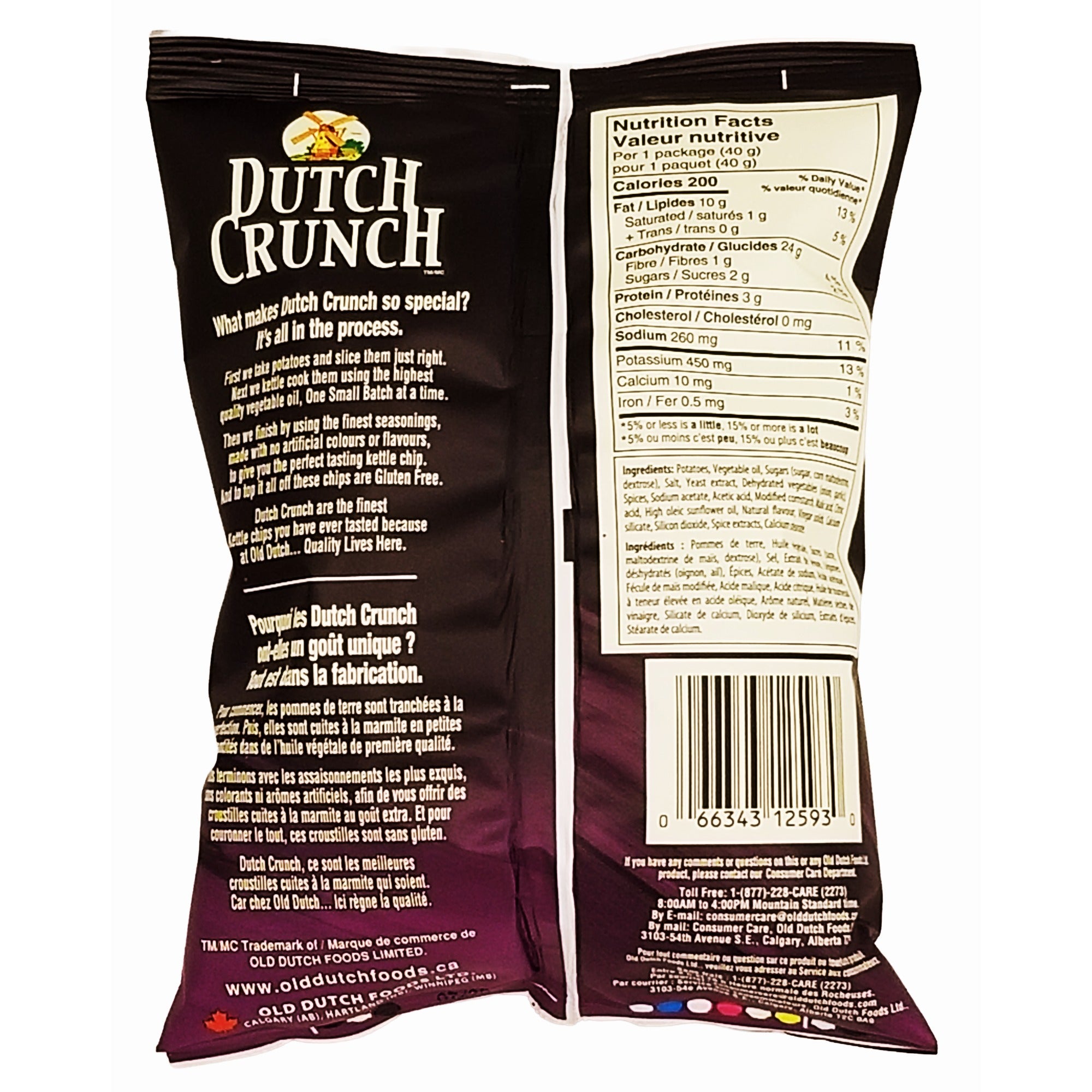 Dutch Crunch Kettle Cooked All Dressed Potato Chips, 40g/1.4 oz