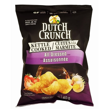 Dutch Crunch Kettle Cooked All Dressed Potato Chips, 40g/1.4 oz