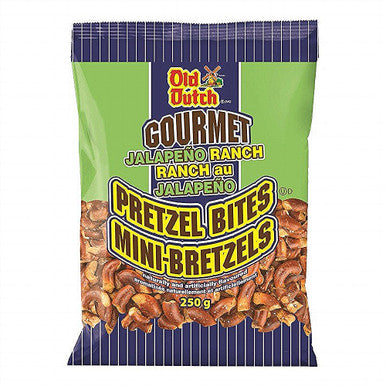 Old Dutch Gourmet Jalapeno Ranch Pretzel Bites, 250g Bag Front