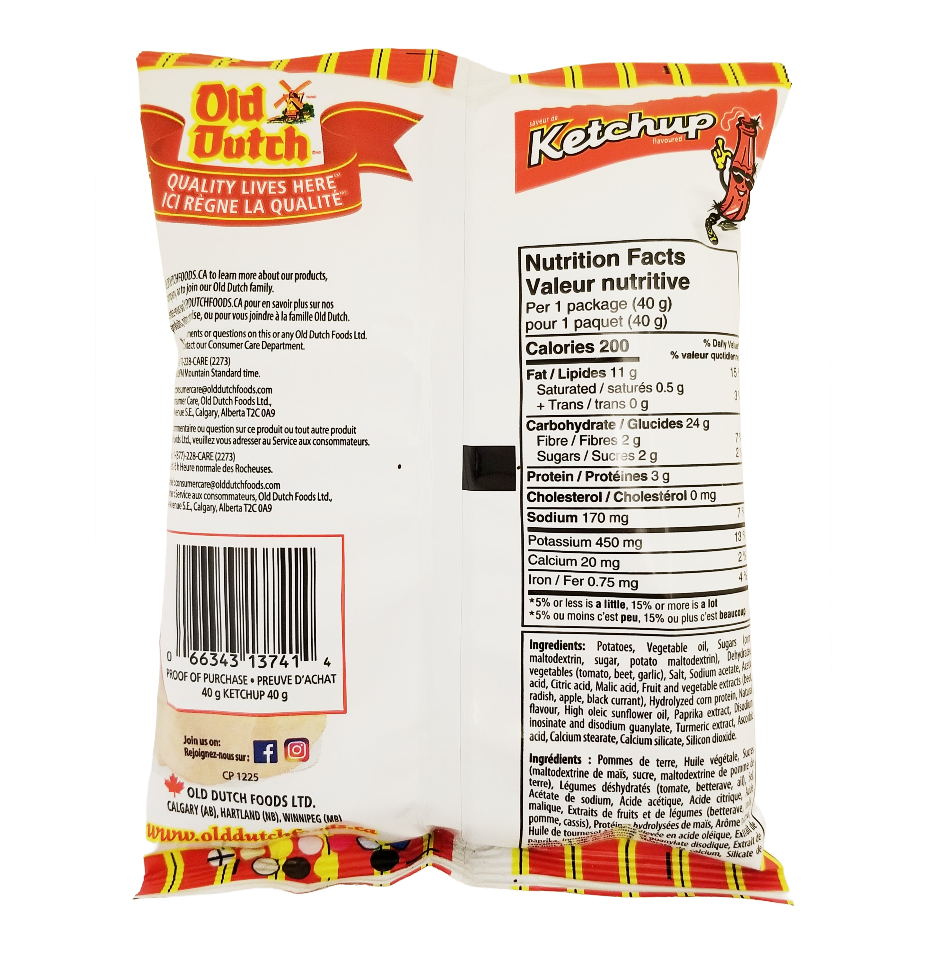 Old Dutch Potato Chips – 40 g (1.41 oz) | All Flavors & Sizes