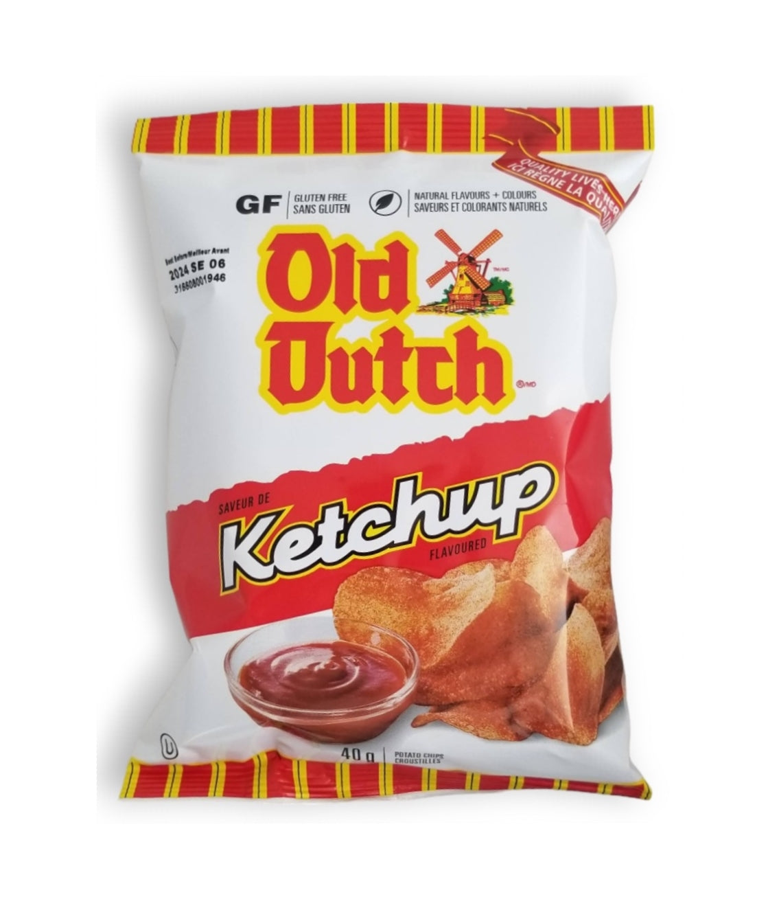 Old Dutch Ridges Old Dutch Ketchup Chips (12 ct x 40g/1.4oz.)