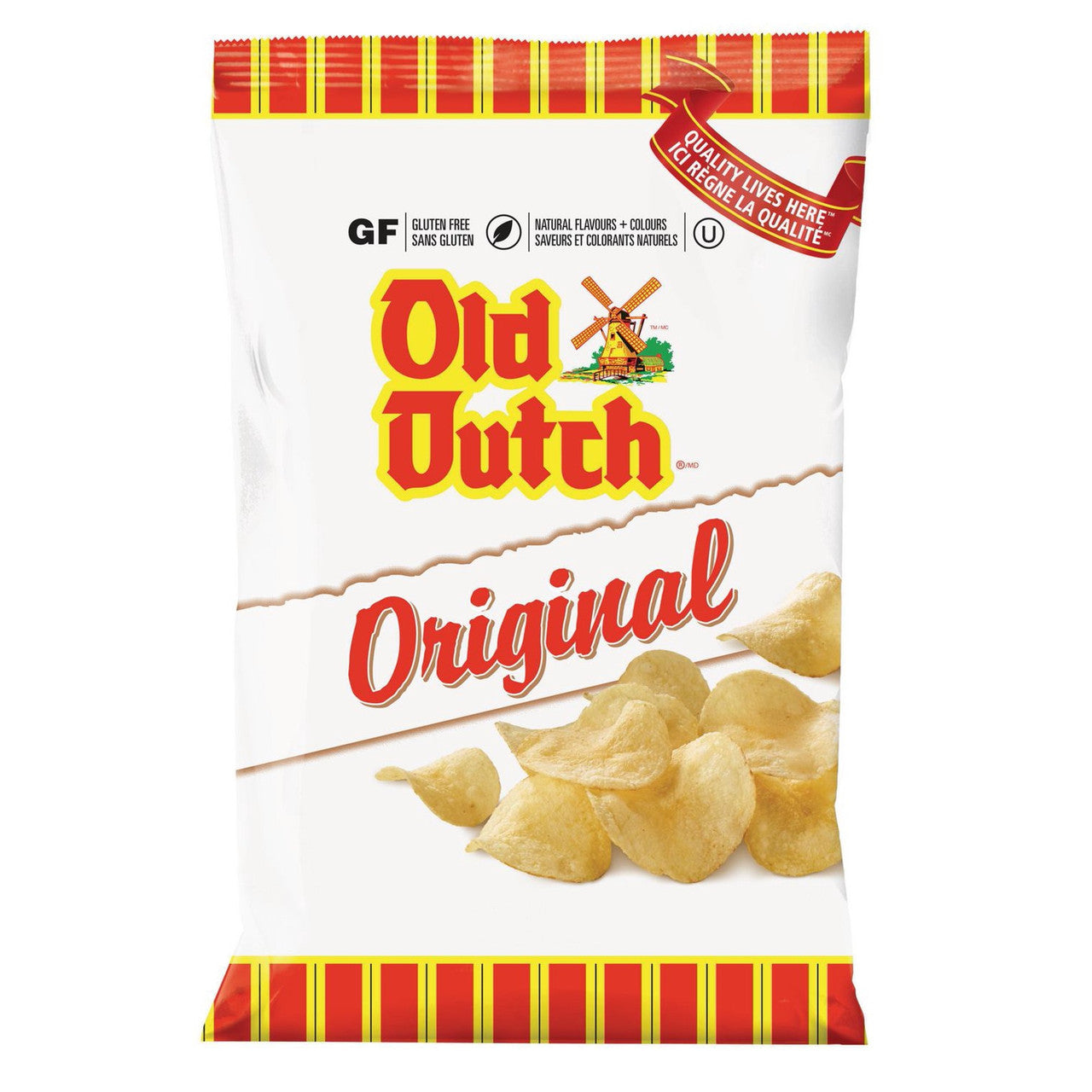 Old Dutch Original Flavour 40g/1.4oz bag of Chips, (Imported from Canada)