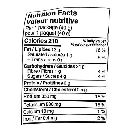 Old Dutch Ridgies Extra Honey BBQ Potato Chips - 40g/1.4 oz