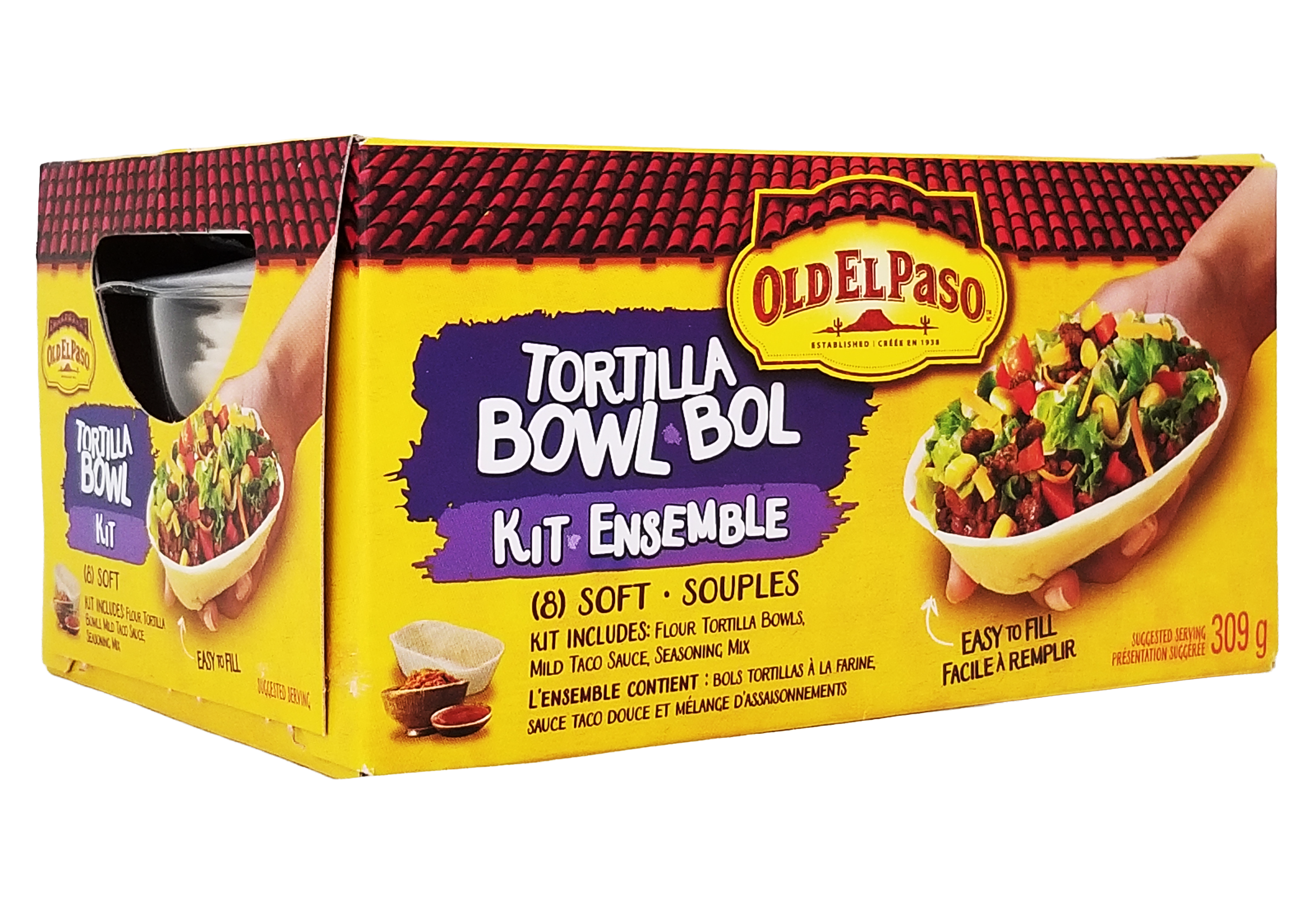 Old El Paso Tortilla Bowl Kit packaging on a white background