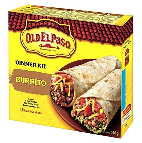 Old El Paso Burrito Dinner Kit, 510 gram/18 oz