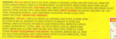 Old El Paso Burrito Dinner Kit, 510 gram/18 oz Box Ingredients